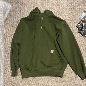 Carhartt Men's Olive Zip-Up Sweater